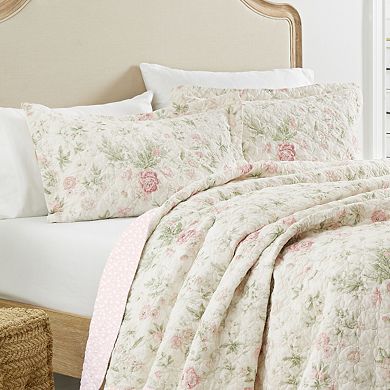 Laura Ashley Breezy Floral Quilt Set