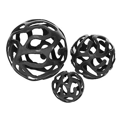 Stella & Eve Contemporary Decorative Ball Table Decor 3-piece Set