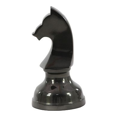 Stella & Eve Metallic Black Decorative Chess Table Decor 3-piece Set