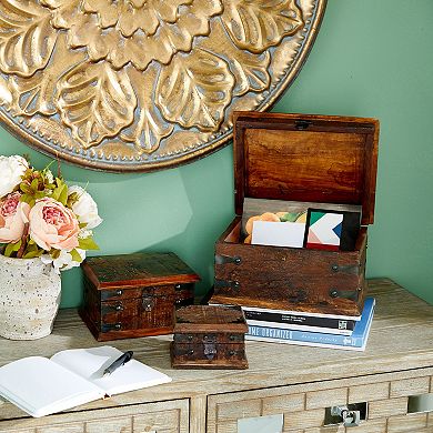 Stella & Eve Farmhouse Decorative Box Table Decor 3-piece Set