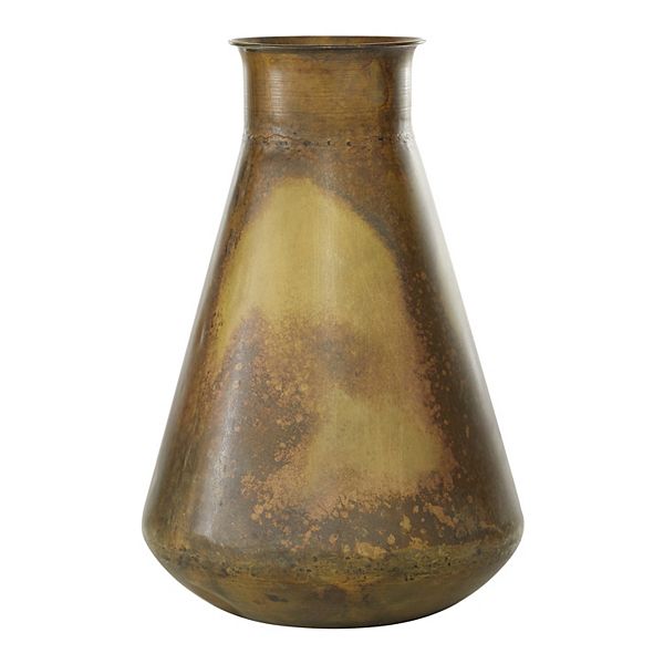 Stella Eve Rustic Textured Gold Metal Vase