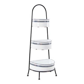 Stella & Eve Country Cottage 3-Basket Basket Stand Table Decor