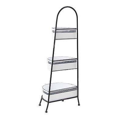 Stella & Eve Country Cottage 3-Basket Basket Stand Table Decor