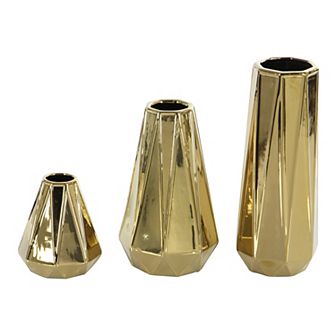 Stella & Eve Glam Decorative Ceramic Vases 3 pc Set