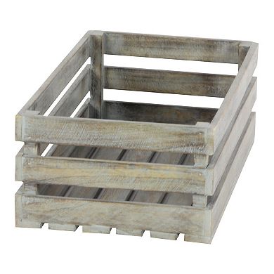 Stella & Eve Farmhouse Distressed Decorative Crate Table Decor 3-piece Set