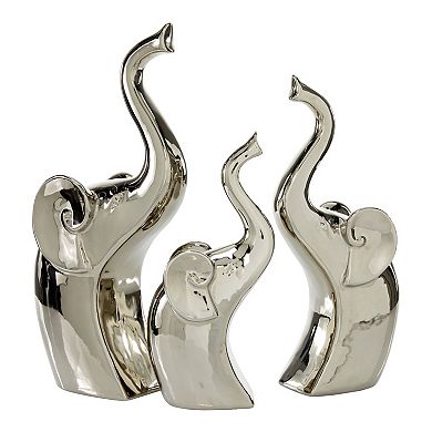 Stella & Eve Stylized Elephant Sculpture Table Decor 3-piece Set