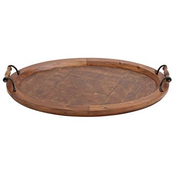 Stella & Eve Rustic Wood Decorative Tray Table Decor