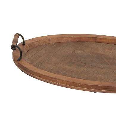 Stella & Eve Rustic Wood Decorative Tray Table Decor