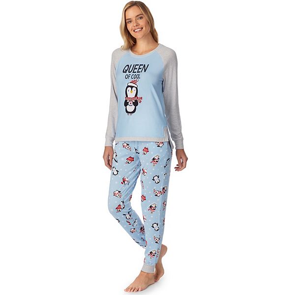 Women s Jammies For Your Families Cool Penguin Top Pants Pajama