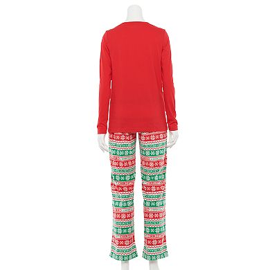 Jammies For Your Families® Women's Christmas Like You Mean It Top & Bottoms Pajama Set