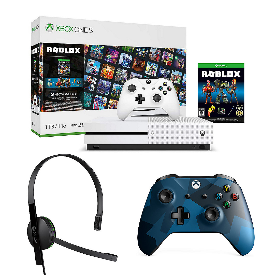 Xbox One S 1tb Roblox Gaming Console Bundle With Headset Kohls - how to get roblox xbox packages without xbox