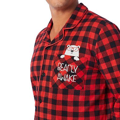 Men's Jammies For Your Families® Cool Bear Plaid Top & Pants Pajama Set by Cuddl duds