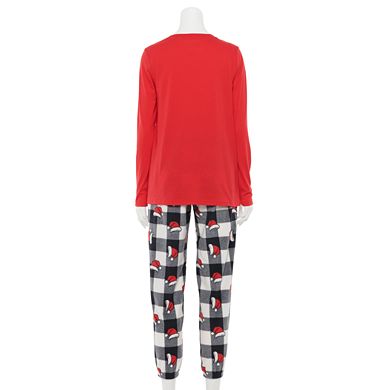 Women's Jammies For Your Families® Jolly Santa Top & Bottoms Pajama Set