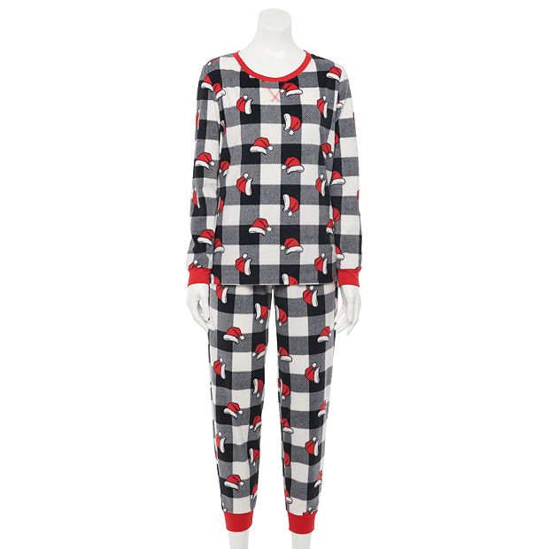 Women's Jammies For Your Families® Jolly Santa Microfleece Top