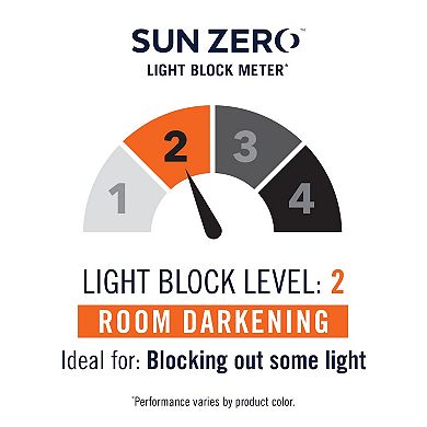 Sun Zero 2-pack Riku Thermal Insulated Room Darkening Rod Pocket Window Curtain Set