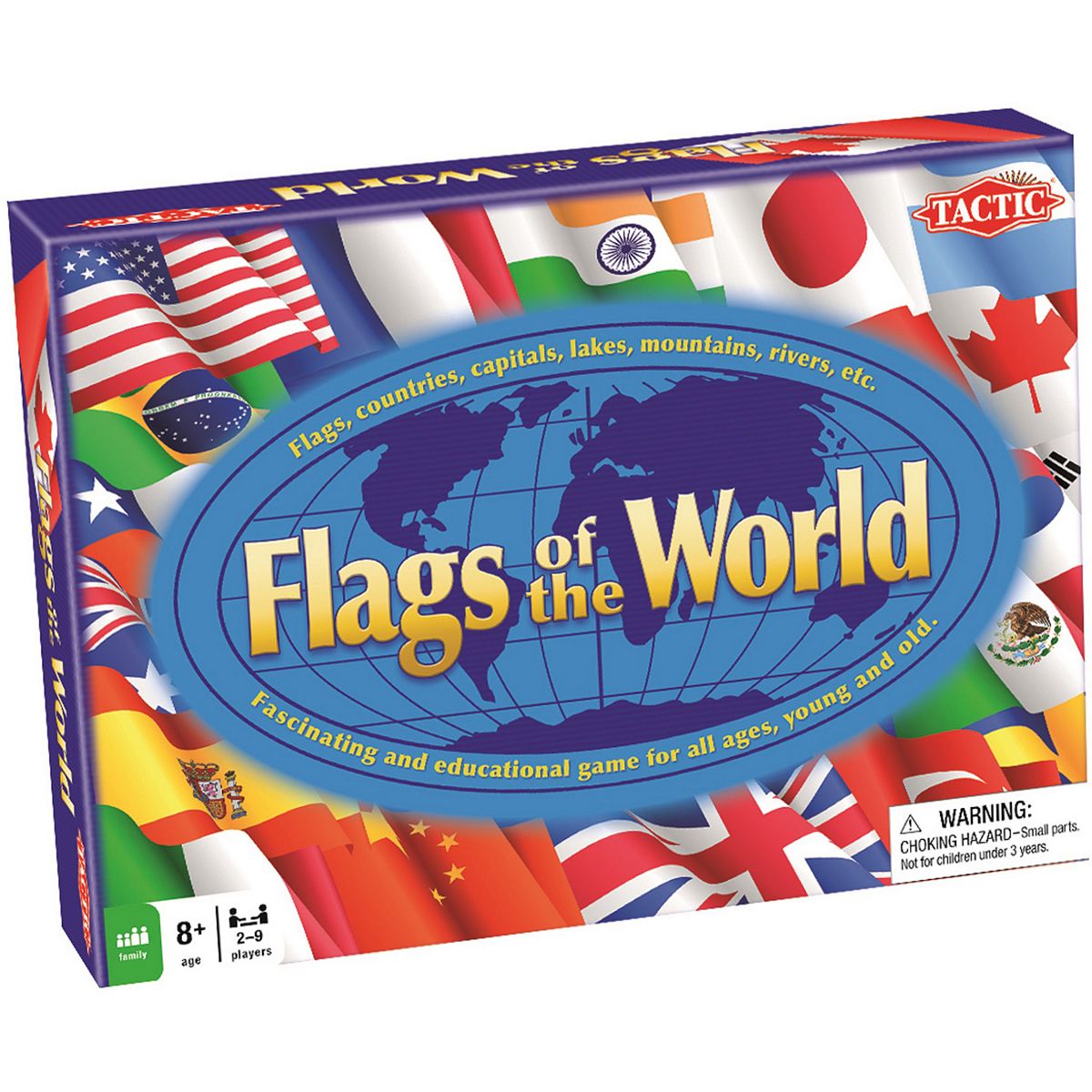  Tactic Flags of The World Family Card Game - Educational & Fun  - Play & Learn About Flags, Nations & Geography : Toys & Games