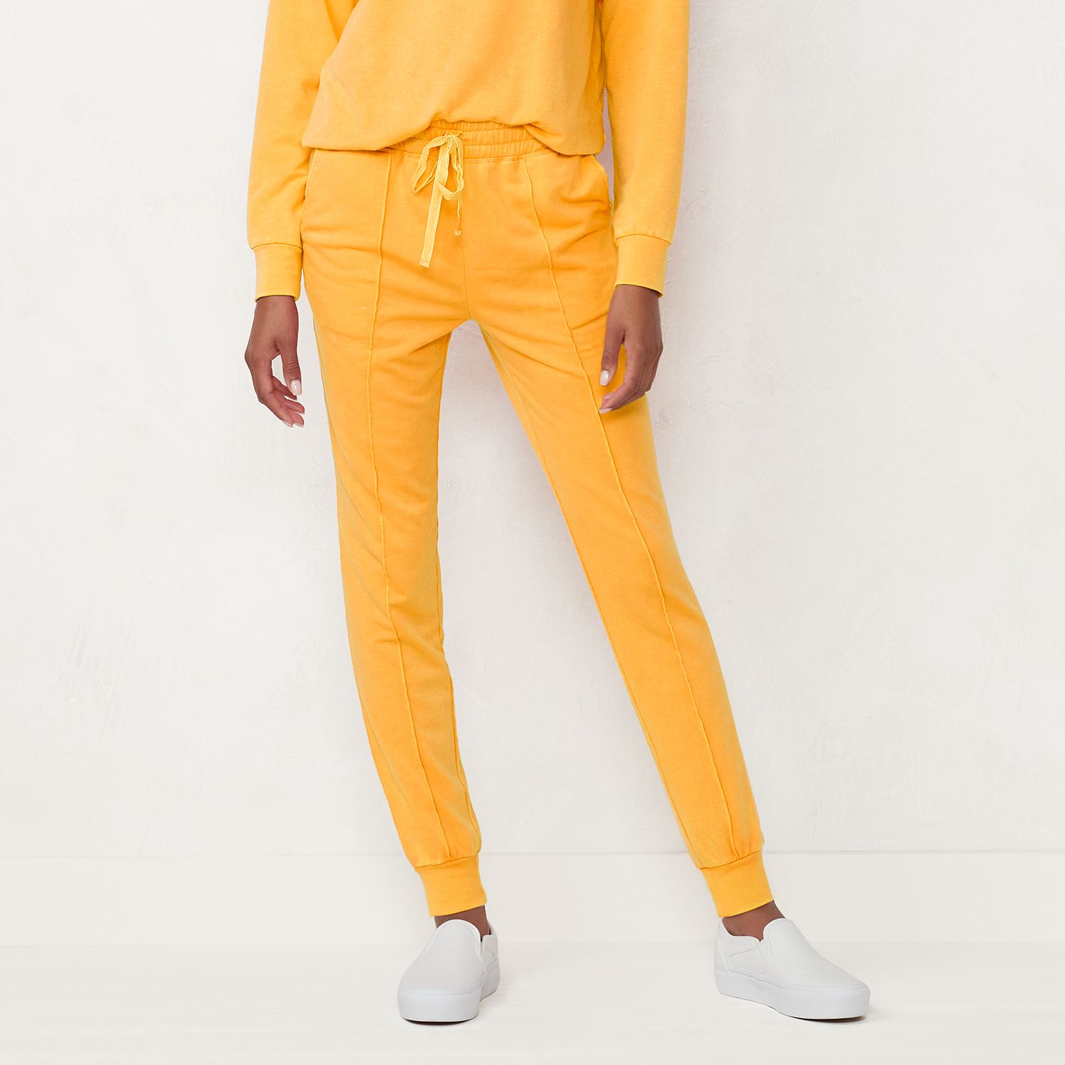 yellow joggers womens