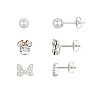 Disney's Minnie Mouse Crystal & Cubic Zirconia Bow Stud Earring Set