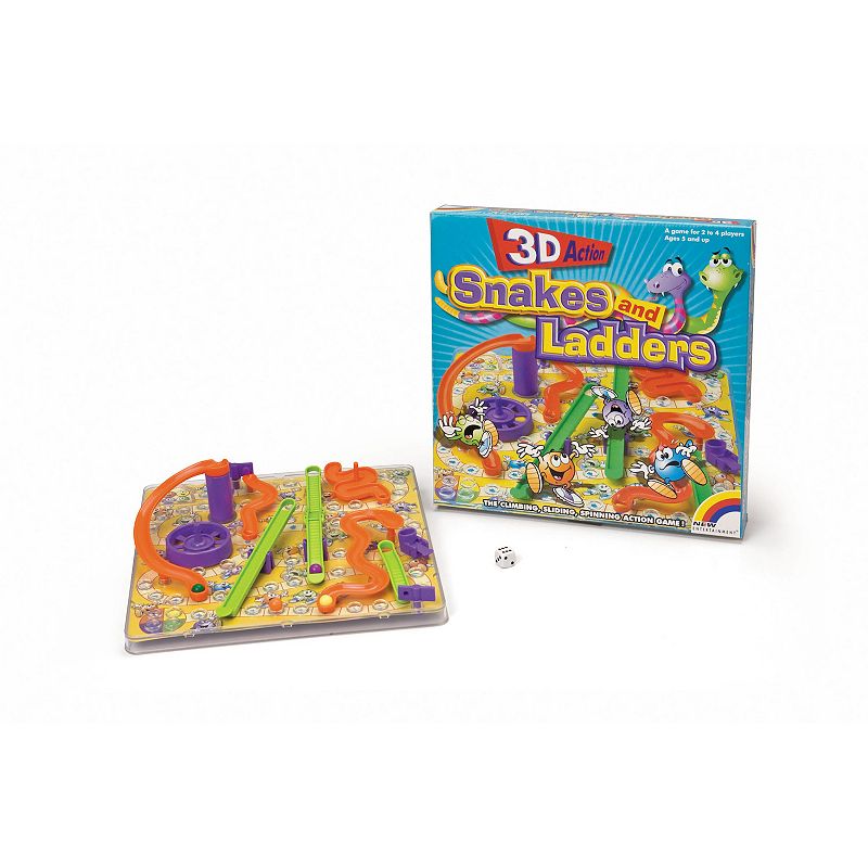 New Entertainment 3D Snakes & Ladders, Multicolor
