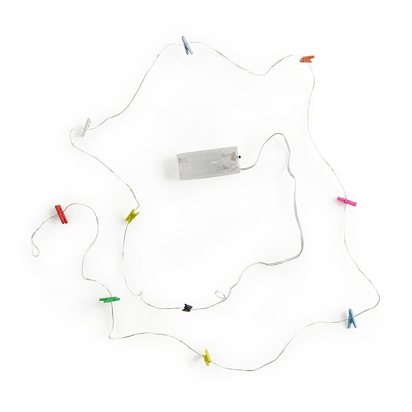 Kikkerland Mini Clothespin Photo/Memo String Lights