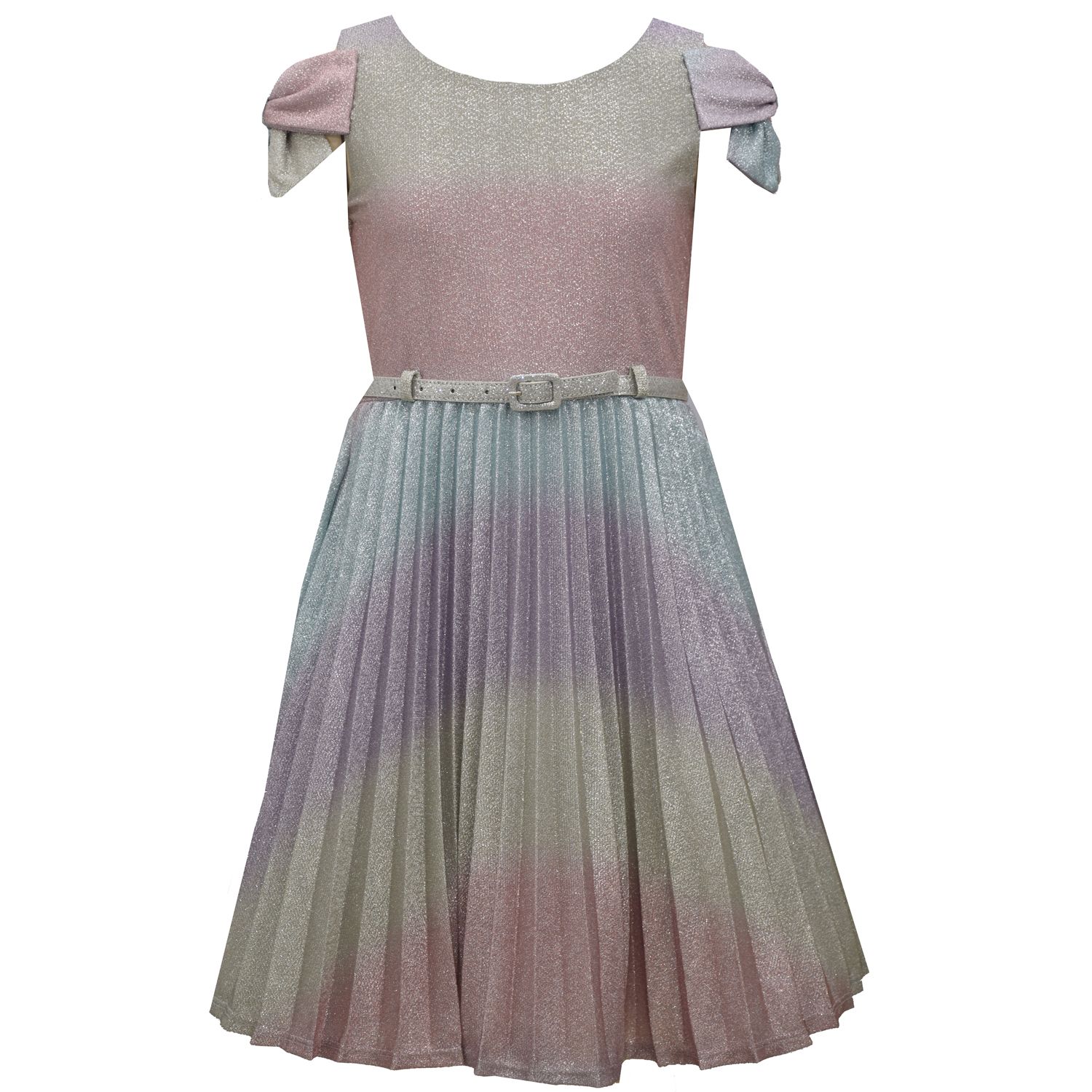 bonnie jean metallic ombre dress