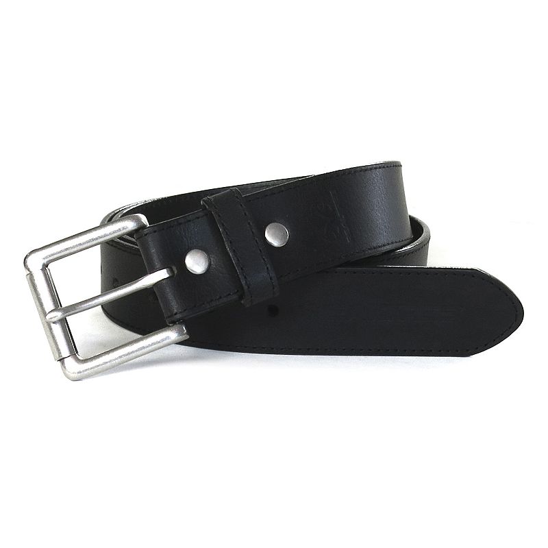 Mens Realtree Stitched Black Leather Belt, Size: 34