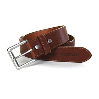 Men's Realtree Stitched Brown Leather Belt