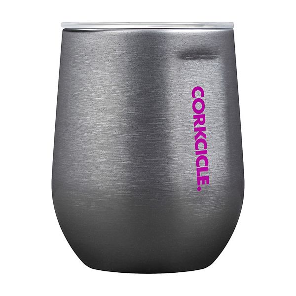 Corkcicle 12 oz Stemless Wine Cup Brushed Steel