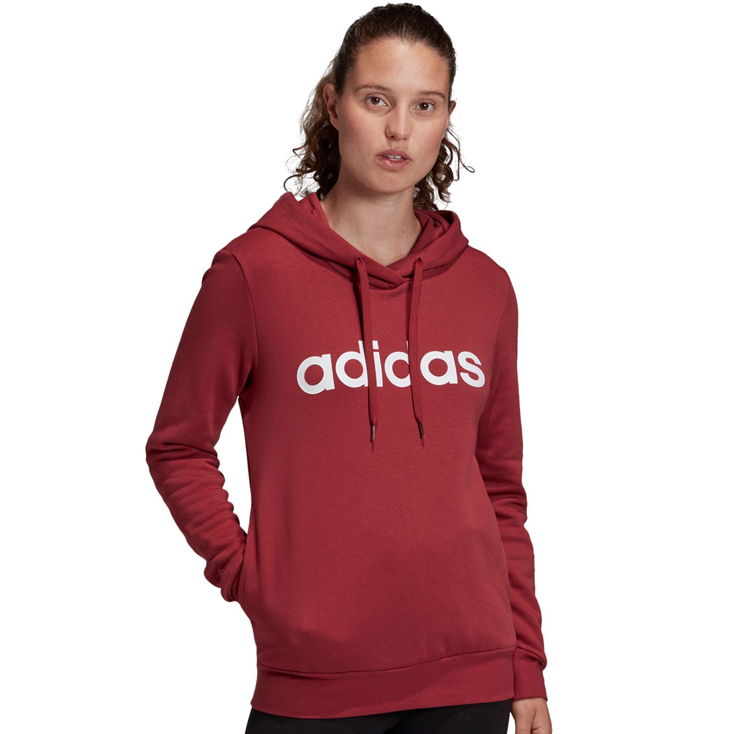 ladies red adidas hoodie