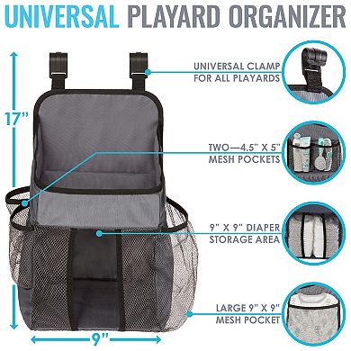 LA Baby Universal Playard Nursery Organizer & Diapers Organizer