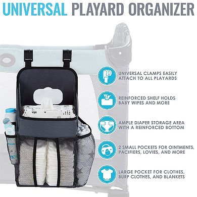LA Baby Universal Playard Nursery Organizer & Diapers Organizer