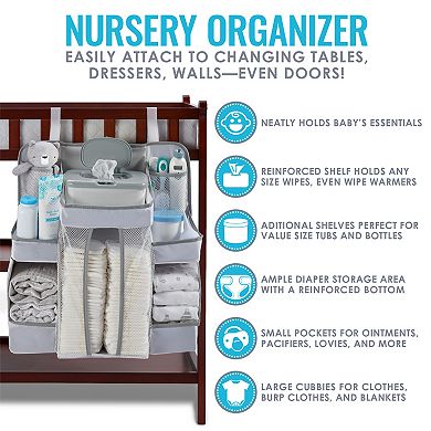LA Baby Diaper Caddy & Nursery Organizer