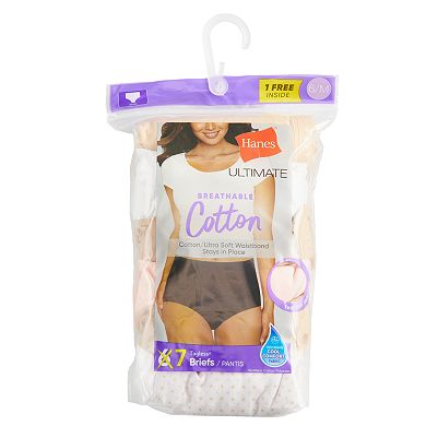 Women's Hanes Ultimate® 7-Pack Breathable Cotton Brief Panty 40HE7C