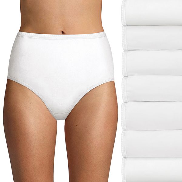 Hanes Women's Plus Size Cotton Brief Panty Multipack (12, White 10 Pack) at   Women's Clothing store