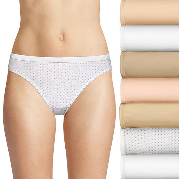 Hanes Women's 6 Pack Core Cotton Brief Panty (White, 7/Large (Hips 40 -  41)) at  Women's Clothing store
