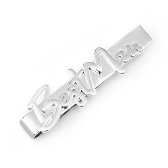 Men's Best Man Silver Tie Bar