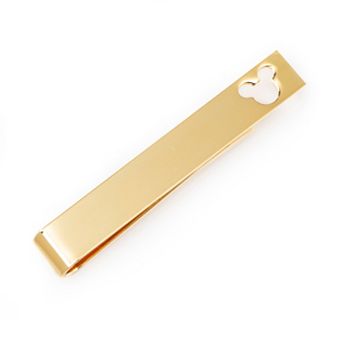 Men's Mickey Mouse Cut Out Gold Tie Bar