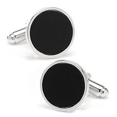 Stacy Adams Mens Silver with Textured Inlay Cuff Link and Tie Bar Set