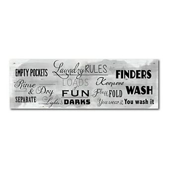 COURTSIDE MARKET Laundry Rules Gallery Canvas Wall Art