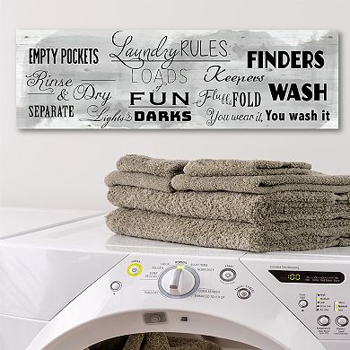 Courtside Market Laundry Rules Gallery Canvas Wall Art