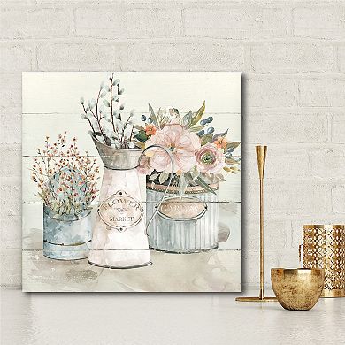 Courtside Market Shiplap Flower Market Canvas