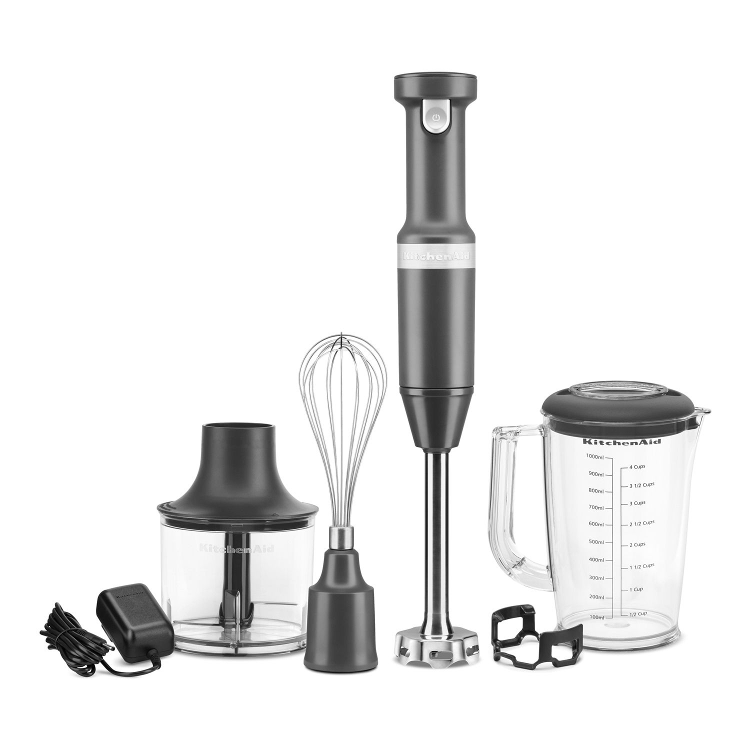 KitchenAid® KHBBV83 Cordless Variable Speed Hand Blender With Chopper ...