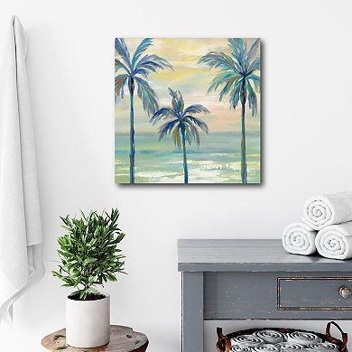 Courtside Market Marine Layer Palms Crop Canvas