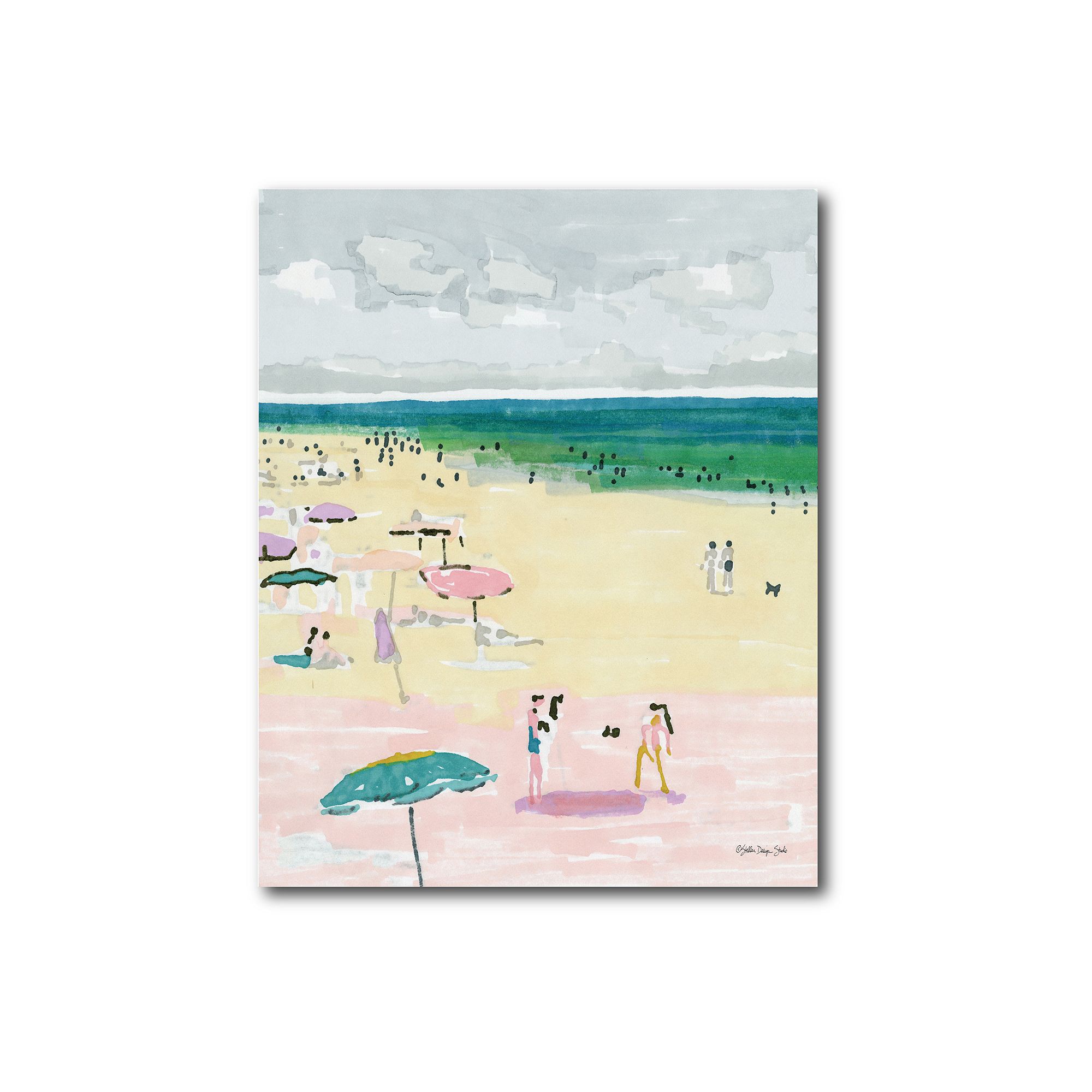 COURTSIDE MARKET Beach Days II Gallery Canvas Wall Art, Multi Color