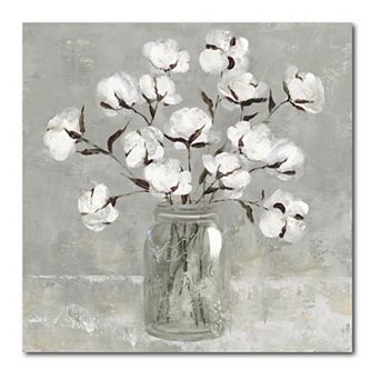 COURTSIDE MARKET Cotton Bouquet Gallery Canvas Wall Art