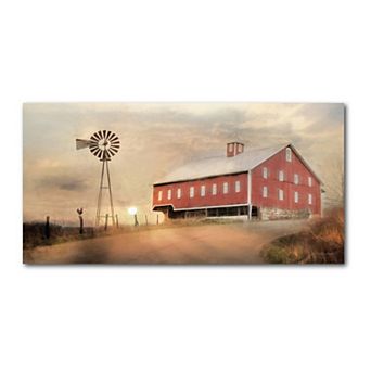 COURTSIDE MARKET At The Farm Red Barn Gallery Canvas Wall Art