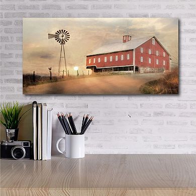 COURTSIDE MARKET At The Farm Red Barn Gallery Canvas Wall Art