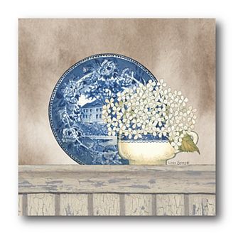 COURTSIDE MARKET Blue & White Cottage Canvas