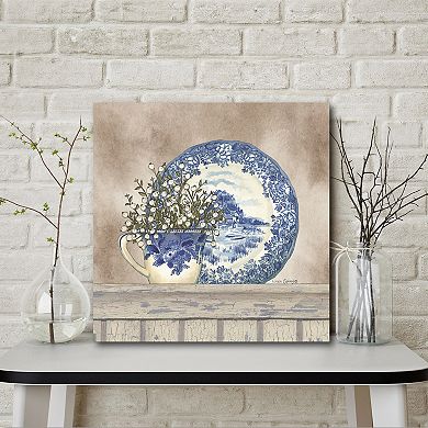 Courtside Market Blue & White Cottage II Canvas