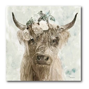COURTSIDE MARKET Cow And Crown II Gallery Canvas Wall Art